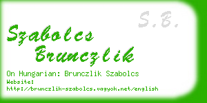 szabolcs brunczlik business card